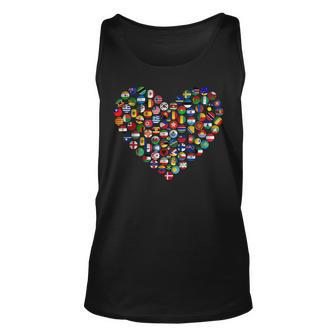 World Flags Earth Day Unisex Tank Top | Mazezy