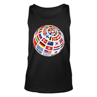 World Flags The Countries Of The World Globe Earth Unisex Tank Top - Thegiftio UK