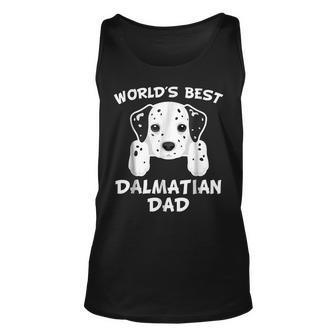 Worlds Best Dalmatian Dad Dog Owner Gift For Mens Unisex Tank Top | Mazezy