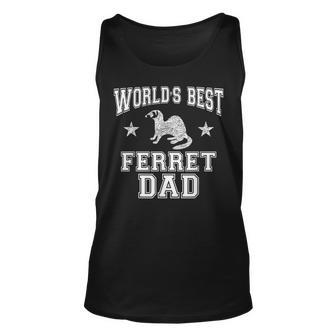 Worlds Best Ferret Dad Gift For Mens Unisex Tank Top | Mazezy