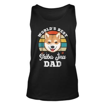 Worlds Best Shiba Inu Dad Dog Lover Unisex Tank Top | Mazezy