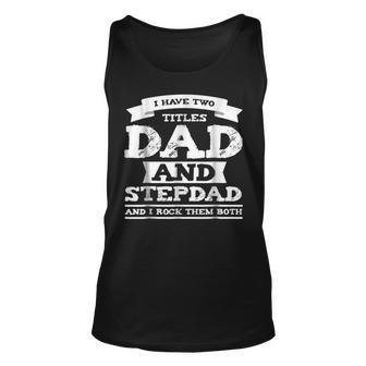 Worlds Best Step Dad | Fathers Day Gift T Gift For Mens Unisex Tank Top | Mazezy UK