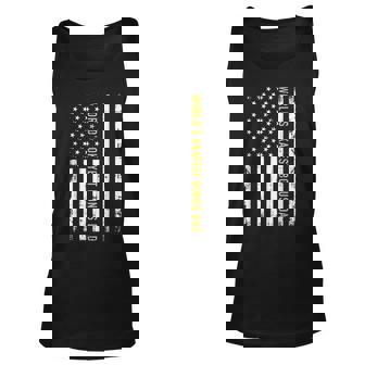 Worlds Okayest Bonus Dad Us American Vintage Flag Unisex Tank Top | Seseable CA