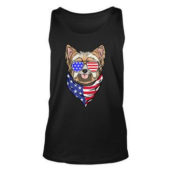 Yorkshire Terrier 4Th Of July Funny Patriotic Dog Lover Unisex Tank Top | Mazezy