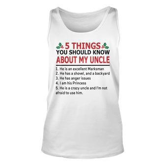 5 Things You Should Know About My Uncle Christmas Unisex Tank Top - Seseable