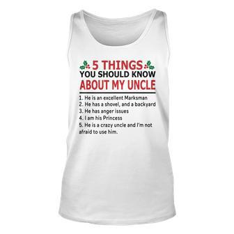 5 Things You Should Know About My Uncle Christmas V2 Unisex Tank Top - Seseable