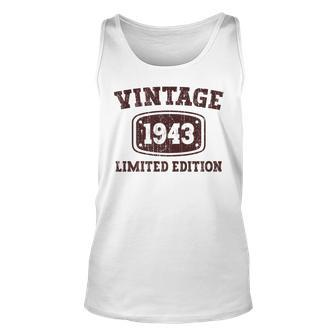 80 Year Old Vintage 1943 Happy 80Th Birthday Gifts Women Men Unisex Tank Top - Seseable