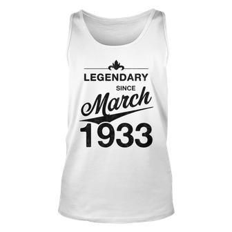 90 Geburtstag 90 Jahre Alt Legendär Seit März 1933 Tank Top - Seseable