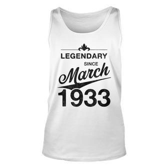 90 Geburtstag 90 Jahre Alt Legendär Seit März 1933 V2 Tank Top - Seseable