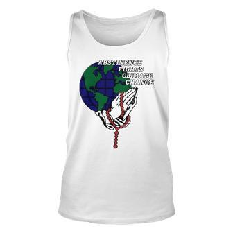 Abstinence Fights Climate Change T Unisex Tank Top | Mazezy