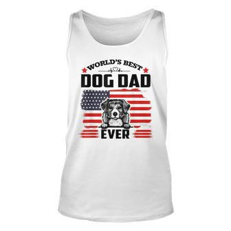 Australian Shepherd Worlds Best Dog Dad Ever Fathers Day Unisex Tank Top - Thegiftio UK