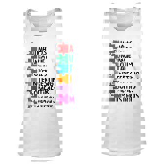 Autism Always Unique Intelligent April Autism Awareness Dad Unisex Tank Top - Thegiftio