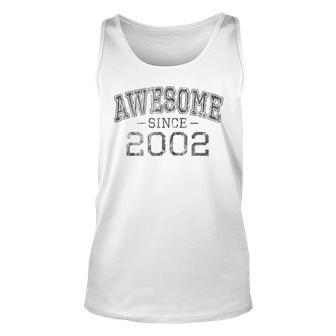 Awesome Since 2002 Vintage Style Born In 2002 Birthday Gift Unisex Tank Top - Seseable