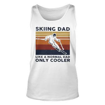 Awesome Skiing Dad Like A Normal Dad Only Cooler Vintage Unisex Tank Top | Mazezy
