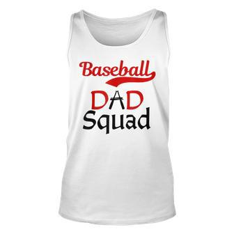Baseball Dad Squad With Blk&Red Letters For Proud Papa Tank Top | Mazezy DE