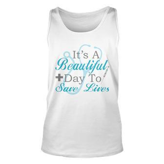 Beautiful Day To Save Lives Nurse Unisex Tank Top - Monsterry CA