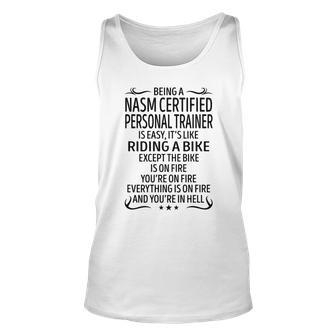 Being A Nasm Certified Personal Trainer Like Ridin Unisex Tank Top - Seseable