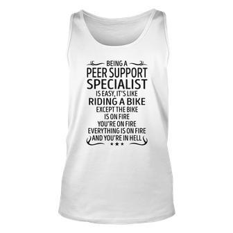 Being A Peer Support Specialist Like Riding A Bike Unisex Tank Top - Seseable