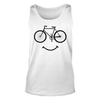 Bicycle And Smile Bicycling Black Unisex Tank Top | Mazezy