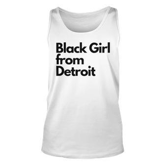 Black Girl From Detroit Unisex Tank Top | Mazezy