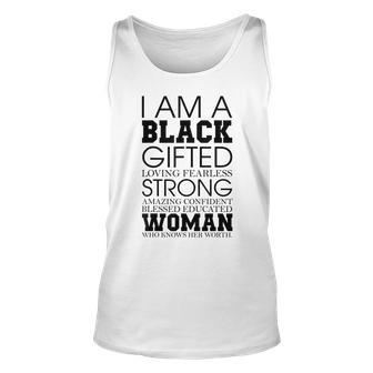 Blessed Educated Woman Black History Month Melanin Afro Unisex Tank Top - Seseable