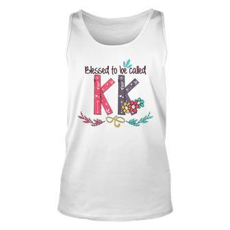 Blessed To Be Called Kk Colorful Gifts Grandma Unisex Tank Top | Mazezy