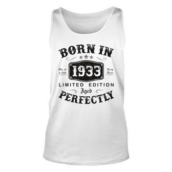 Born In 1933 90 Years Old 90Th Birthday Gifts For Men Unisex Tank Top - Seseable