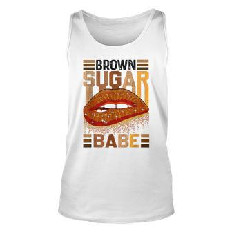 Brown Sugar Babe Funny Lips African Pride Black History Unisex Tank Top - Seseable