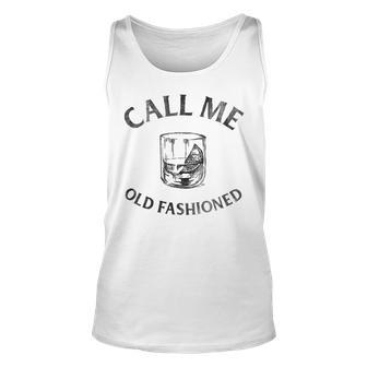 Call Me Old Fashioned-Cocktail Glass Unisex Tank Top | Mazezy