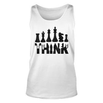 Chess Think Club Master Vintage Chess Player Unisex Tank Top | Mazezy