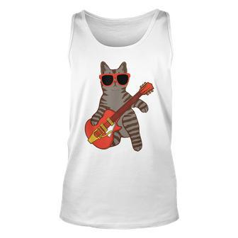 Cute Cat Playing Violin Cat Musician Cat Toys Drummer Tank Top | Mazezy