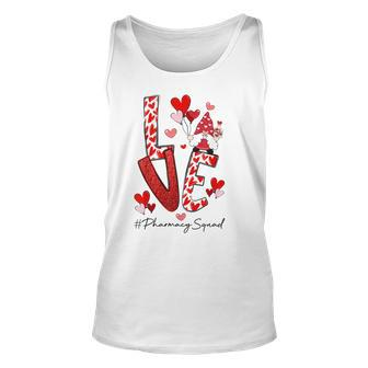 Cute Gnome Love Pharmacist Valentines Day Pharmacy Squad Unisex Tank Top - Seseable