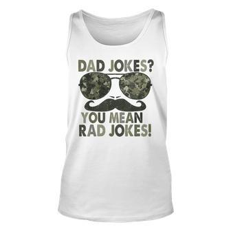 Dad Jokes You Mean Rad Jokes Funny Father Day Vintage Unisex Tank Top | Mazezy DE