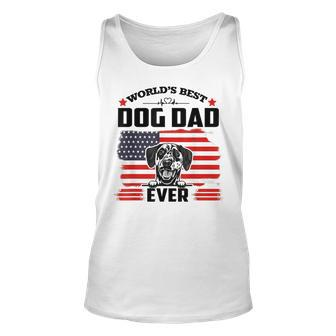 Dalmatian Dog Worlds Best Dog Dad Ever Fathers Day Unisex Tank Top - Thegiftio UK