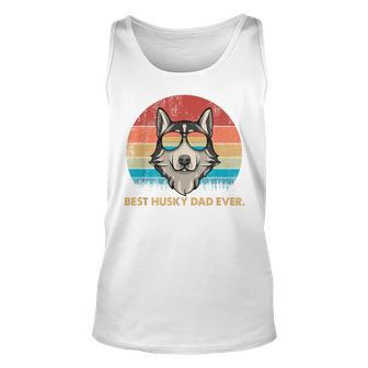 Dog Vintage Best Husky Dad Ever Fathers Day Tank Top | Mazezy