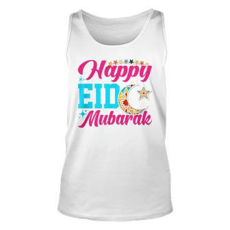 Eid Mubarak-Eid Al Fitr Islamic Holidays Design Unisex Tank Top | Mazezy