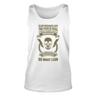 Electricians Life The Pain Is Real Electical Engineer Worker Tank Top | Mazezy