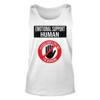 Emotional Support Human Halloween Costume Do Not Pet Me Unisex Tank Top | Mazezy