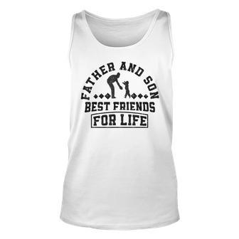 Father Son - Best Friends- Fathers Day 2023 Unisex Tank Top - Thegiftio UK