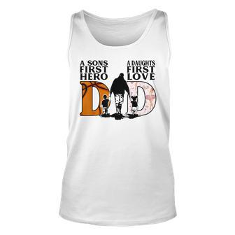 Fathers Day Dad Of Both Basketball Dad Dance Dad Unisex Tank Top - Thegiftio UK