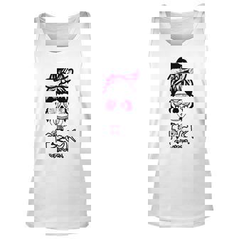 Fck Cancer Skeleton Skull Pink Unisex Tank Top - Thegiftio