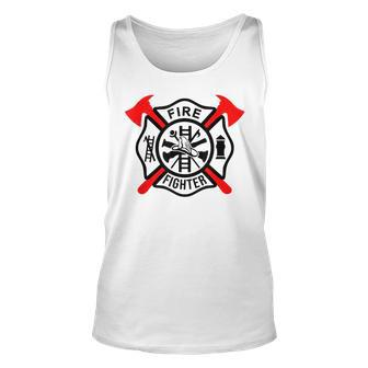 Fire Fighter Appreciation Thanksgiving Proud Fire-Man Outfit Unisex Tank Top - Seseable