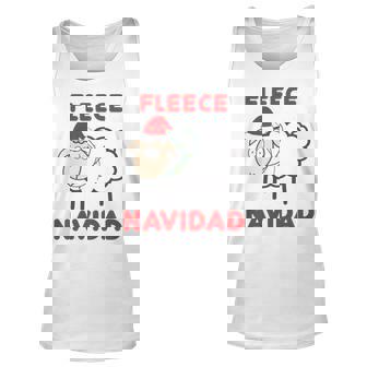 Fleece Navidad Christmas Funny Sheep Holiday Unisex Tank Top | Mazezy