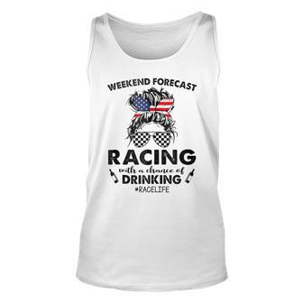 Weekend Forecast Racing With A Chance Of Drinking- Race Life Tank Top | Mazezy