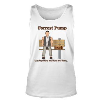 Forrest Pump Funny Powerlifting Weightlifting Bodybuilding Unisex Tank Top | Mazezy