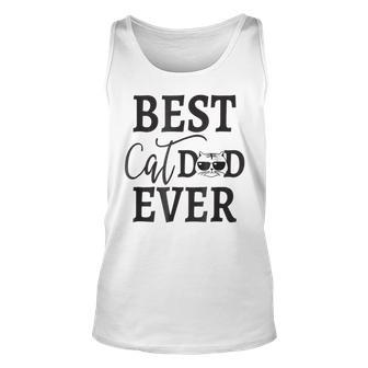 Funny Best Cat Dad Ever Kitty Cat Lover Gifts Unisex Tank Top | Mazezy