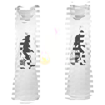 Funny Bigfoot Easter Design With Easter Basket And Bigfoot Unisex Tank Top | Mazezy
