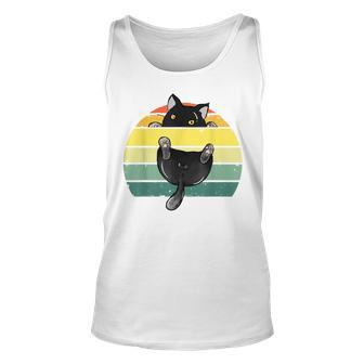 Funny Cat Lovers Retro Cute Cat Vintage Style Funny Cat Unisex Tank Top - Thegiftio UK