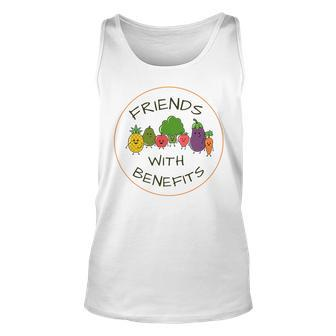 Funny Cute Fruit And Veggie Lovers Friends With Benefits Unisex Tank Top - Thegiftio UK