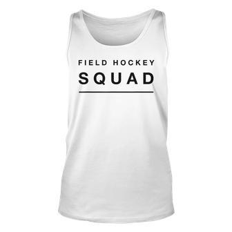 Funny Field Hockey Squad Unisex Tank Top | Mazezy